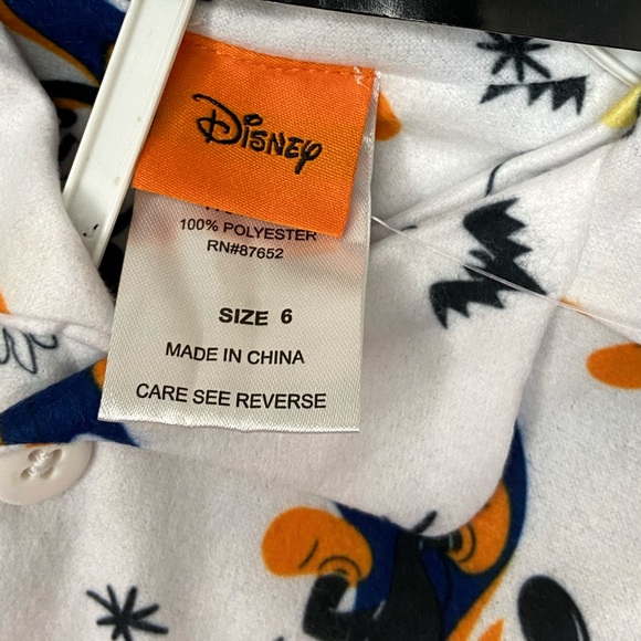 DISNEY Halloween Micky & Minnie Mouse Unisex Siblings Flannel Pajamas Sz 6 - Picture 4 of 4
